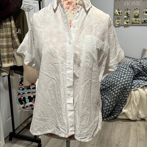Madewell White Casual Button Down Shirt